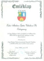 Csapi Emléklap - Csapi Általános Iskola, Szakiskola és Kollégium - 2006