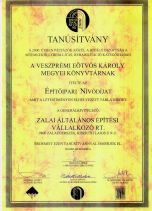 2000 Építőipari nívódíj Veszprém megyei Könyvtár