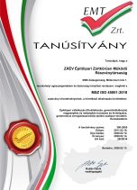 ZÁÉV Tanusítvány_EMT_ISO 45001_2018_Magyar_2026.03.02